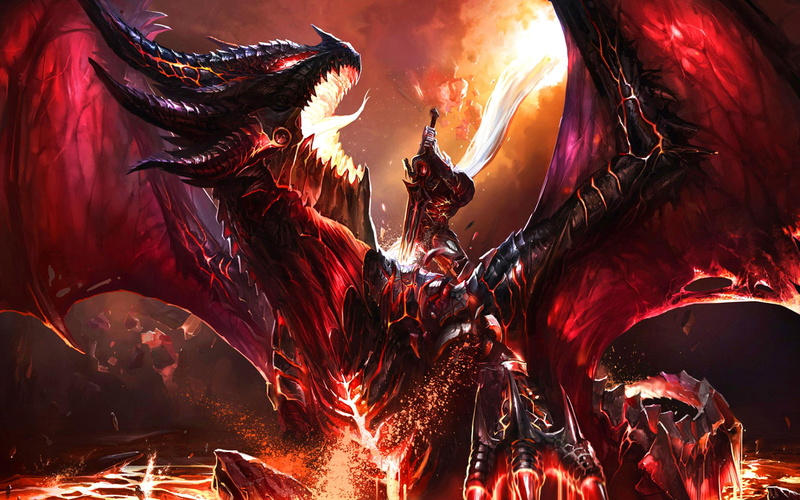 kill, dragon, 2K, deathwing, fantasy, warcraft, video game, 3d and abstract