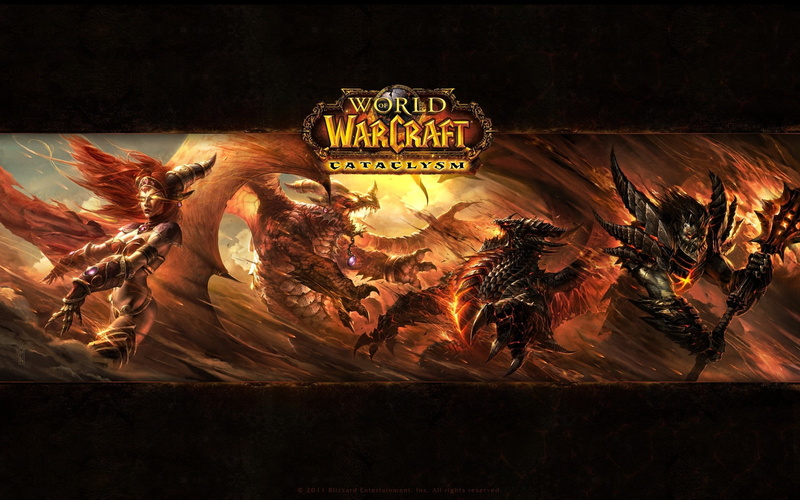 dragons, deathwing, games, alexstrasza, art, world, video, wor, 1080P, armor, warcraft, wings, weapons, fantasy, hd, Video Games, fire