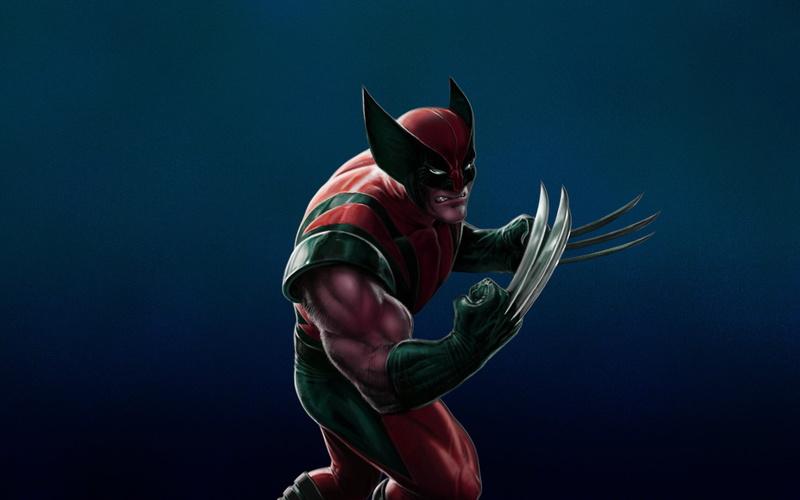 outdoors, Marvel, three quarter length, Logan, blue, x-men, young adult, Comics, x, one Person, colored background, clothing, anger, people, sport, men