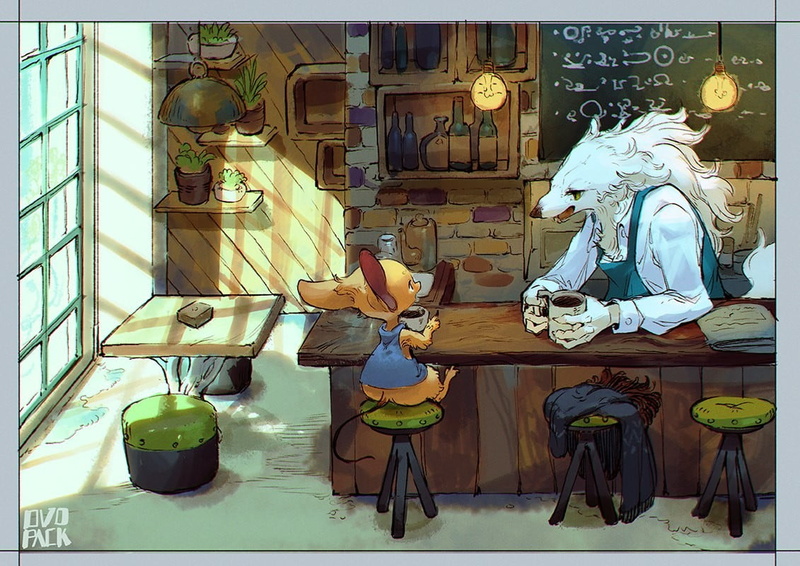 mice, window, transparent, large group of objects, 480P, table, seat, human representation, lighting equipment, furry, store, female likeness, creativity