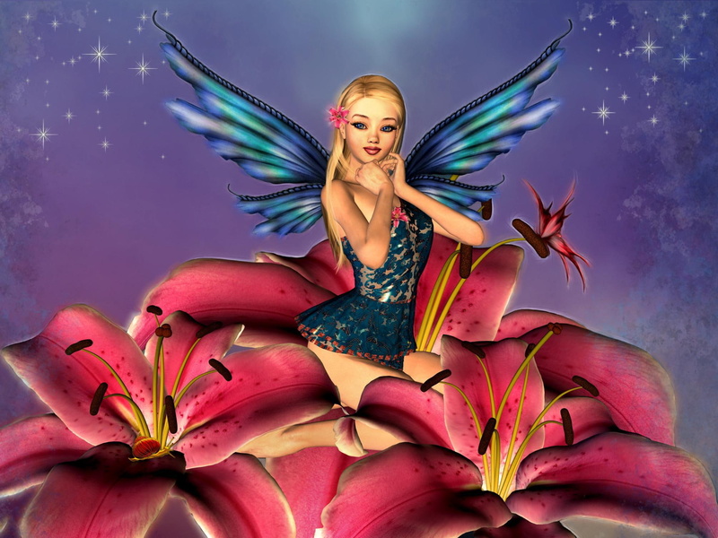 flowers, abstract, butterfly, 1080P, fairy, fantasy, 3d and abstract