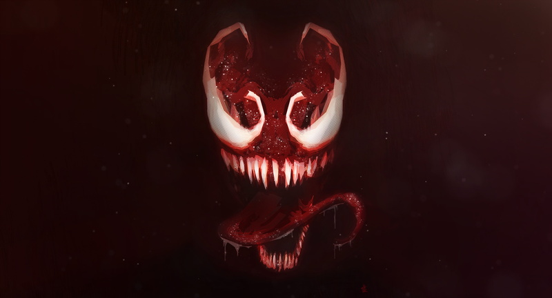 Teeth, Fangs, Illustration, 5K, Marvel Comics, Language, Ben Laverock, Face, by Ben Laverock, Art, Figure, Comic Art, Carnage, MARVEL