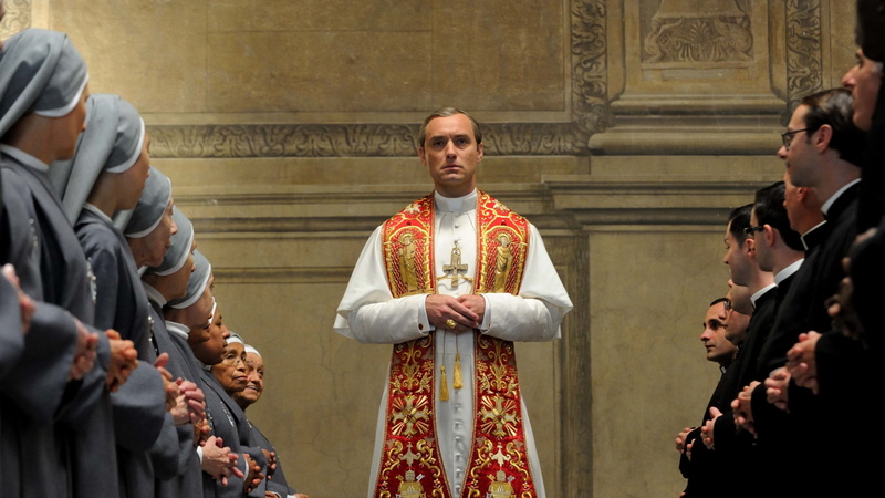red, Diane Keaton, best tv series, 4K, shirt, sleeved, white, Jude Law, The Young Pope, long