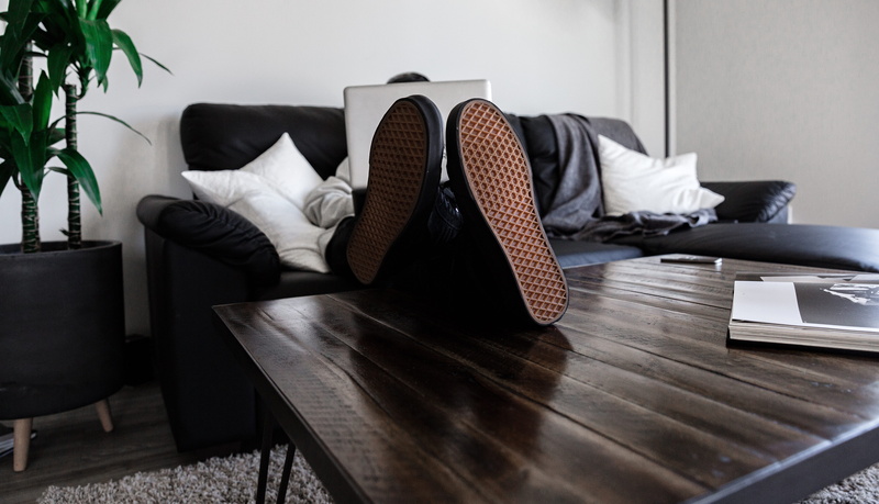 relaxation, domestic room, side table, chair, sofa, nature, 5K, lifestyles, no people, home interior, furniture, room, indoors, modern, work, black, top