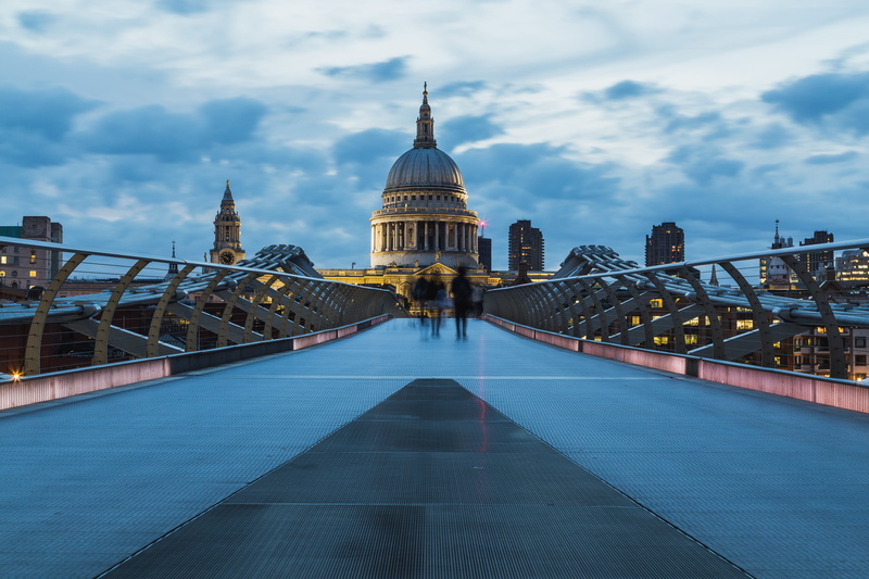 religion, tile, cathedral, dark, built structure, tourism, church, people, modern, travel destinations, building exterior, bridge, cloud - sky, direction