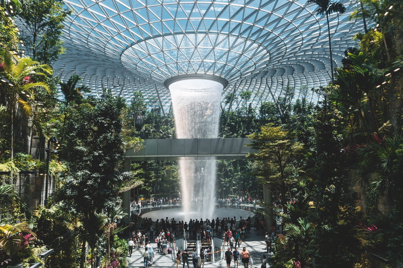long exposure, group of people, built structure, trees, architecture, park - man made space, structure, nature, arbour, concrete, outdoors, forest, city