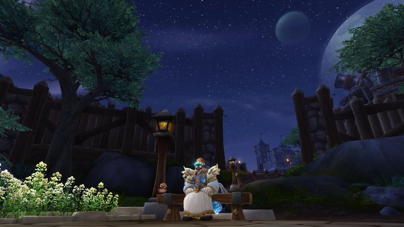 sculpture, astronomy, 720P, plant, dwarfs, architecture, building exterior, no people, night, World of Warcraft, Stormshield, art and craft, sky, spirituality