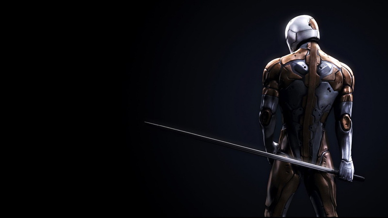 helmet, rear view, gray fox character metal gear solid, military, clothing, government, black background, headwear, art and craft, human representation