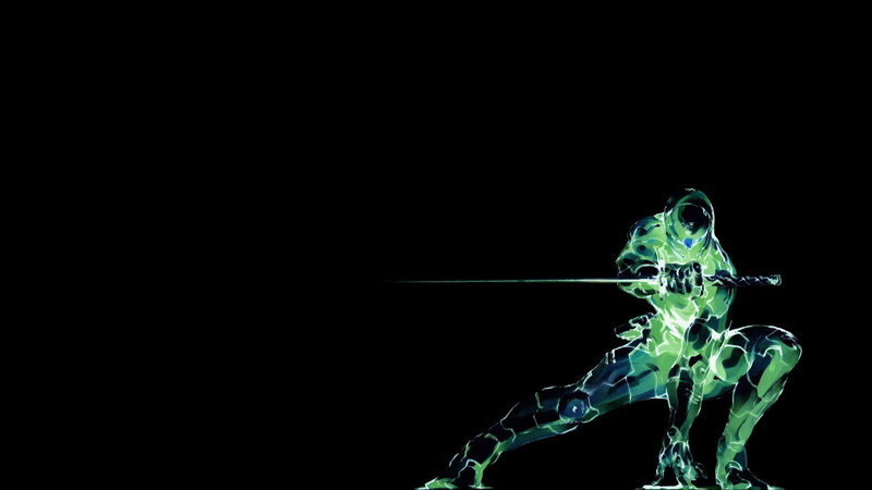black background, Grey Fox, simple background, ninjas, 1080P, Metal Gear Solid, video games, cyborg