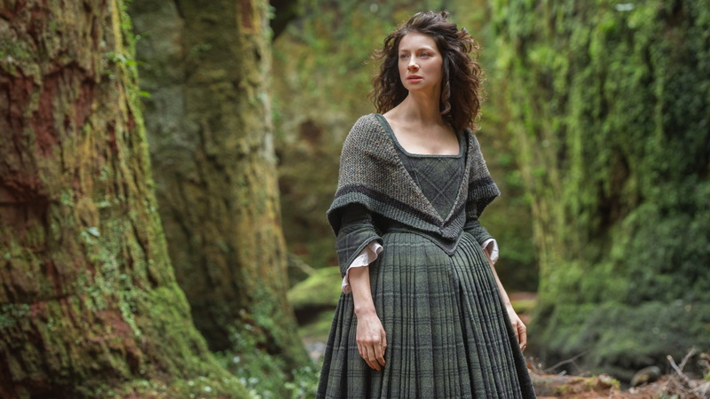 focus on foreground, hair, forest, young adult, Outlander, standing, contemplation, tree, one person, land, 4K, hairstyle, looking at camera, fashion