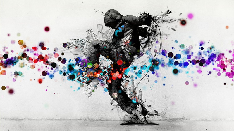 paint, occupation, bizarre, studio shot, indoors, hoodie, abstract, arts culture and entertainment, one person, breakdance, young adult, 1080P, splashing