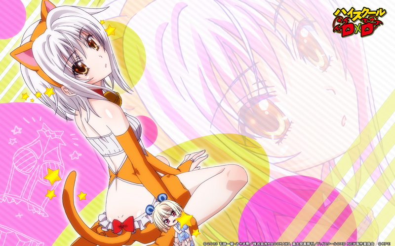 High School DxD, 2K, lying down, pink color, midsection, young adult, representation, real people, Toujou Koneko, one person, leisure activity, costume