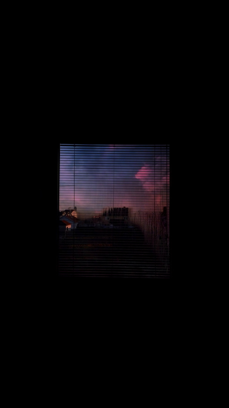 clouds, evening, vertical, dark, window ledge, 2K