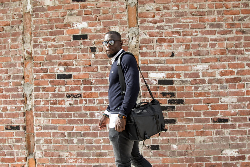 business, los angeles, three quarter length, walking, adult, wall, model, well-dressed, shirt, one person, standing, casual, brick, corporate business