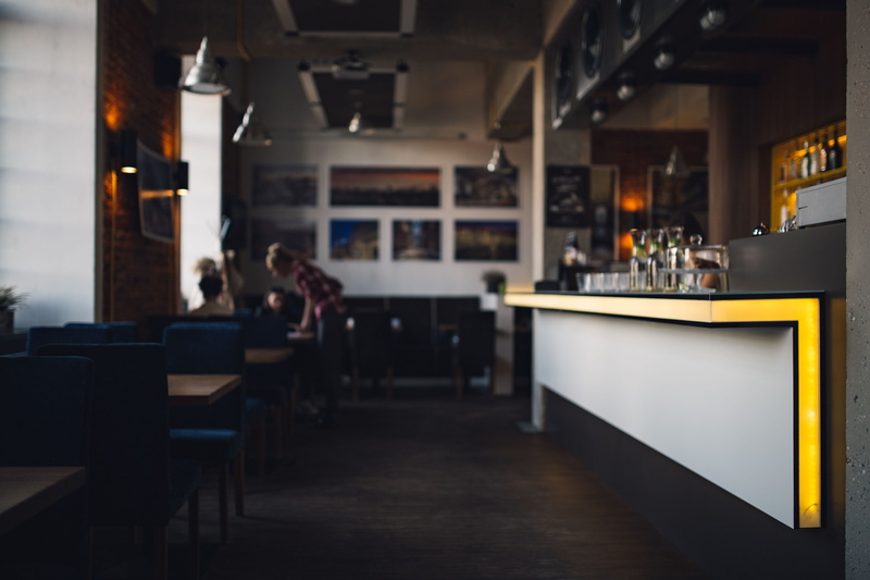 furniture, restaurant, modern, indoors, bar, lighting equipment, loft, people, chair, bar counter, interior, domestic room, drink, kitchen, food and drink industry