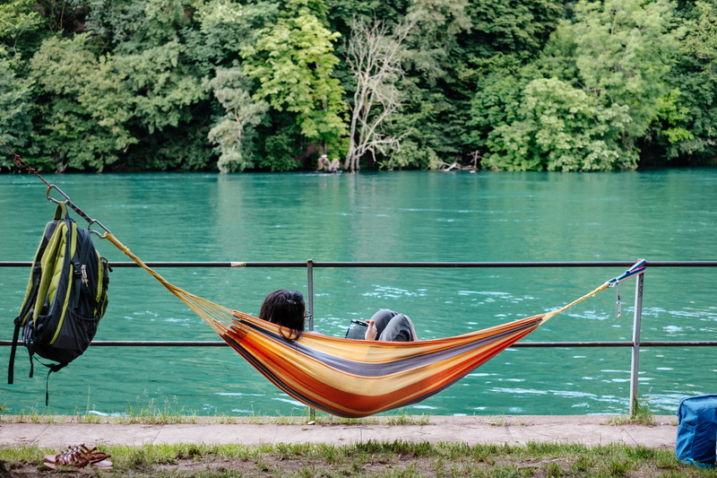 laying, no people, beauty in nature, bed, sleep, water, daytime, young, river, plant, tree, non-urban scene, teenager, relax, tranquil scene, growth, chilled