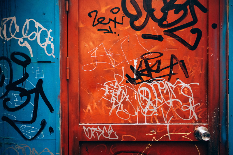 day, handwriting, word, messy, tokyo, train track, orange, wall, painting, vehicle, alphabet, metal, street, blue, street art, mural, shibuya, creativity