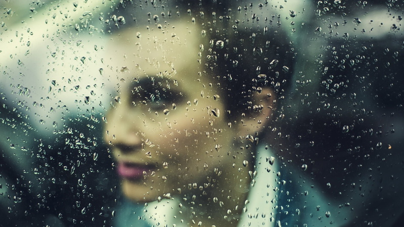 rain drops, transparent, adult, window, weather, person, close up, droplet, focus on foreground, nature, rain, mode of transportation, wet, woman, full frame