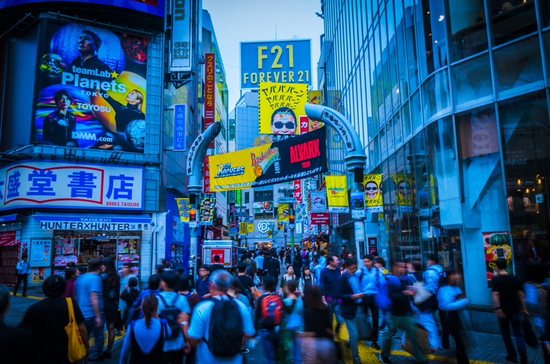 real people, group of people, metropolis, sign, town, japan, city street, urban, architecture, women, people, building exterior, illuminated, city life