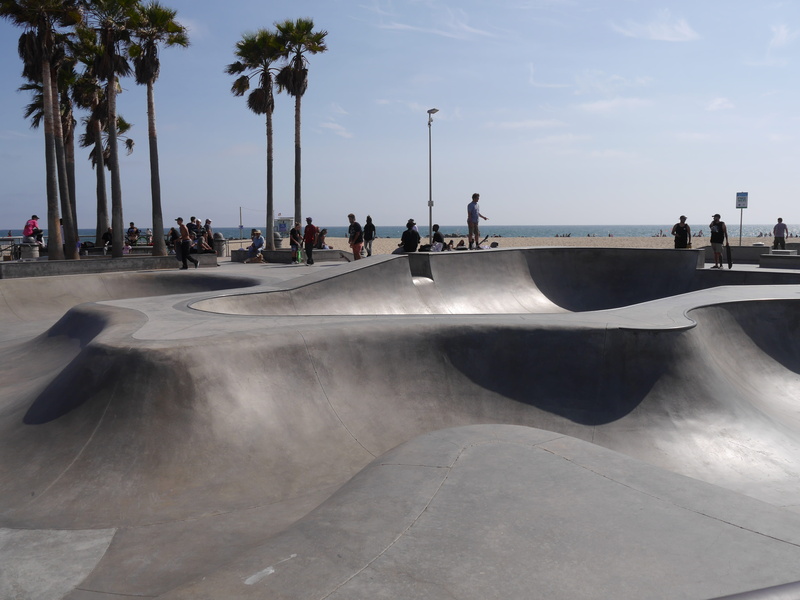 lifestyles, men, sport, real people, skill, 4K, horizon over water, skateboard, strand, beach, skateboarding, tropical climate, sky, palm tree, sea, concrete