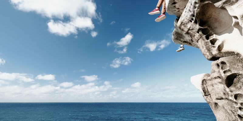 scenics - nature, human body part, horizon, tranquil scene, beauty in nature, nature, human foot, one person, ledge, people, sunlight, leisure activity