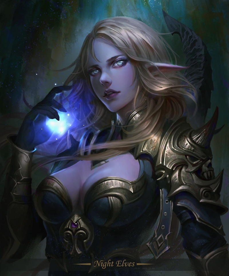 fantasy art, 1080P, magic, Night Elves