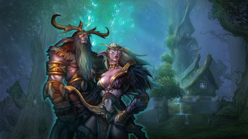 world of warcraft, representation, elves, animal wildlife, art and craft, togetherness, transparent, indoors, fantasy Art, real people, Malfurion, 2K