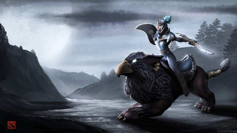scenics - nature, luna, dota 2, mountain, people, halloween, dota, fantasy, imagination, monster - Fictional Character, mirana, representation, motion