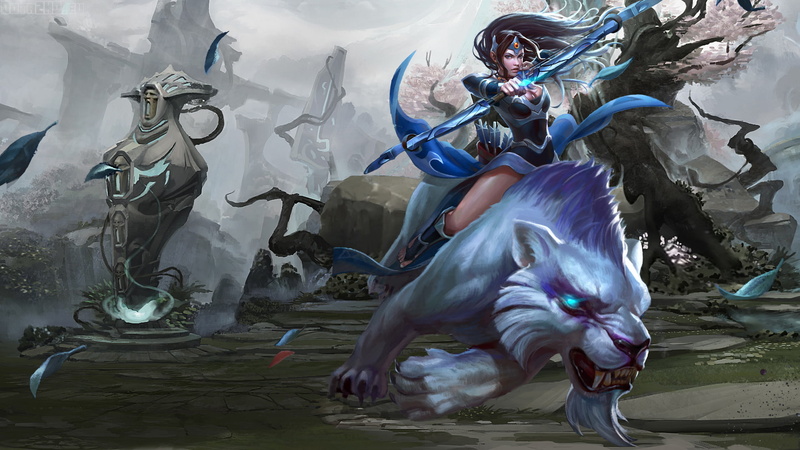 Mirana, Princess of the Moon, Dota 2, girl, 1080P