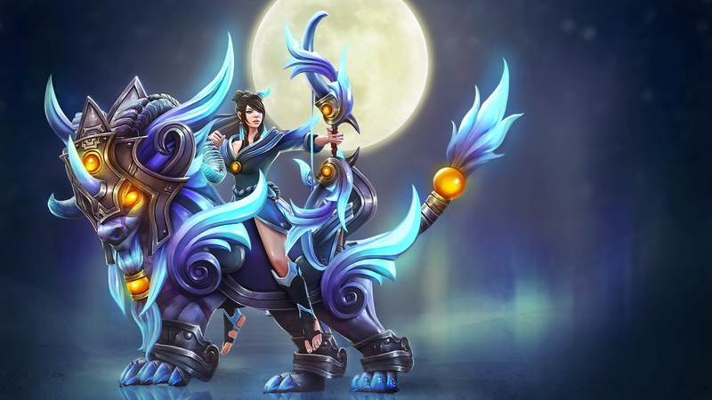 art, hd, dota, 1080P, moon, mirana, princess, splash