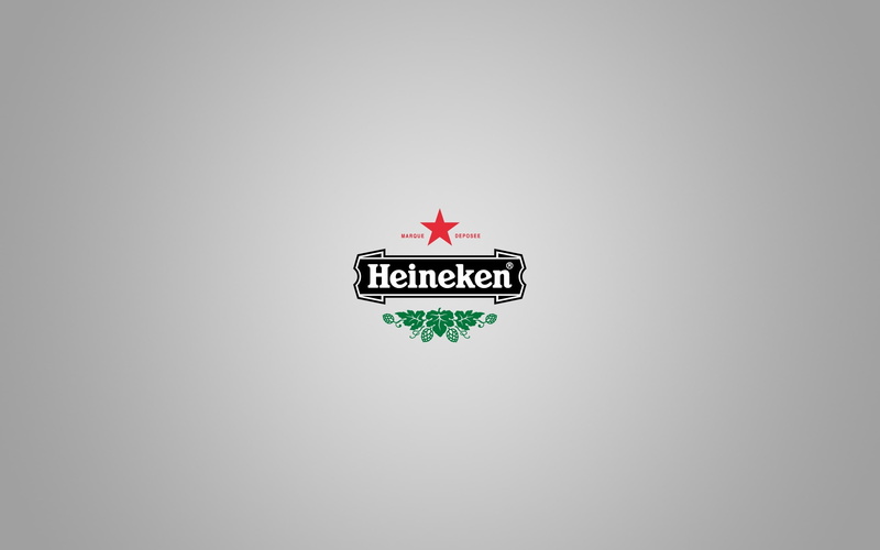 minimalism, 2K, logo, digital art, simple background, beer, Heineken