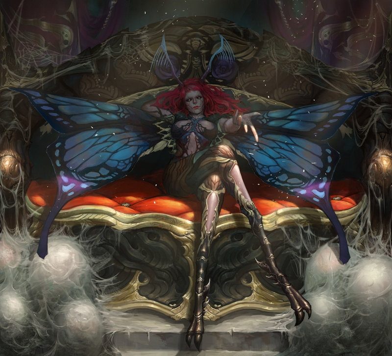 sculpture, legend of the cryptids, no people, 1080P, textile, multi colored, creativity, day, Games, sword, indoors, butterfly, belief, female likeness