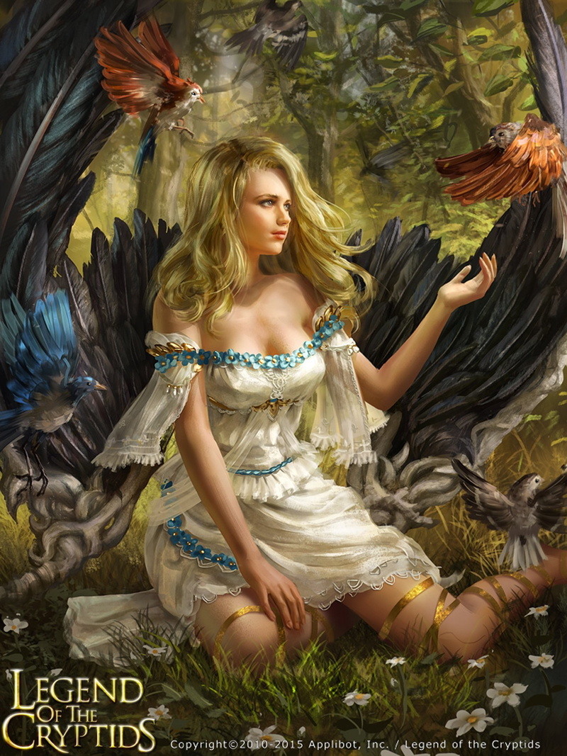 fantasy, 1080P, Beautiful, legend, Cryptids, the, dress, hair, Character, Long, Girls, card, of