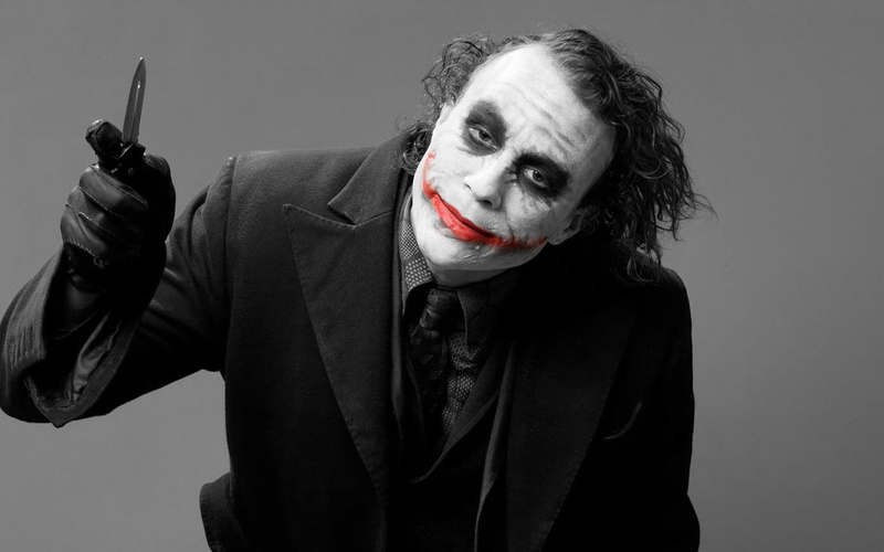 people, evil, waist up, knife, human Face, domestic animals, Batman, fun, facial Expression, horror, gray, portrait, businessman, smile, indoors, the dark knight