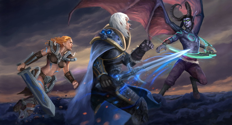 barbarian, 2K, Lich King, illidan stormrage, warcraft, diablo, Arthas, Sonya, Heroes of the Storm, Wandering Barbarian