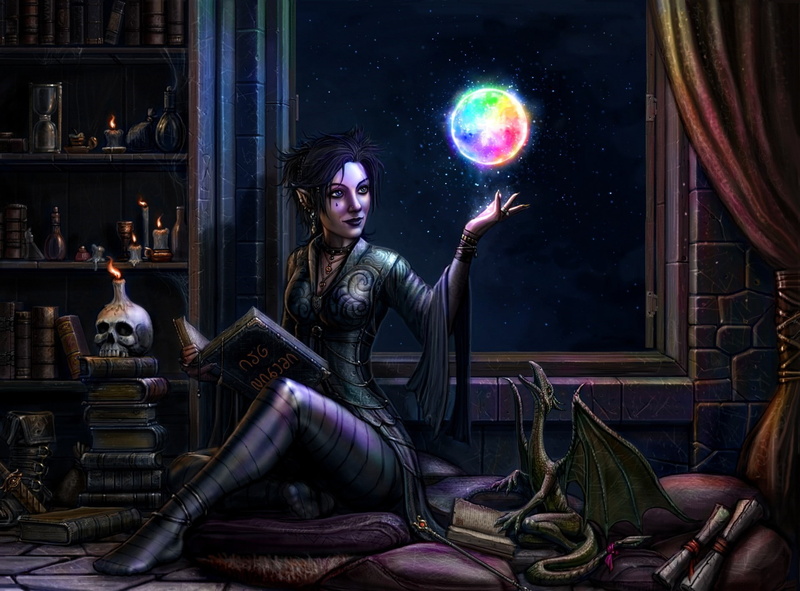 1080P, artwork, magician, women, fantasy art