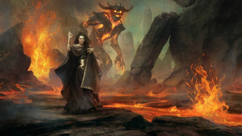 1080P, Giant, Fire, Fantasy, Sorceress