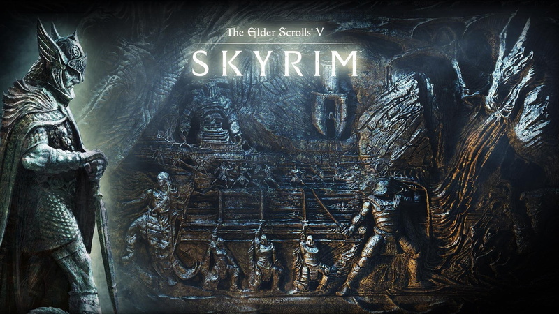 text, warrior, spirituality, statue, the elder scrolls skyrim, communication, digital, no people, the past, sculpture, representation, sword