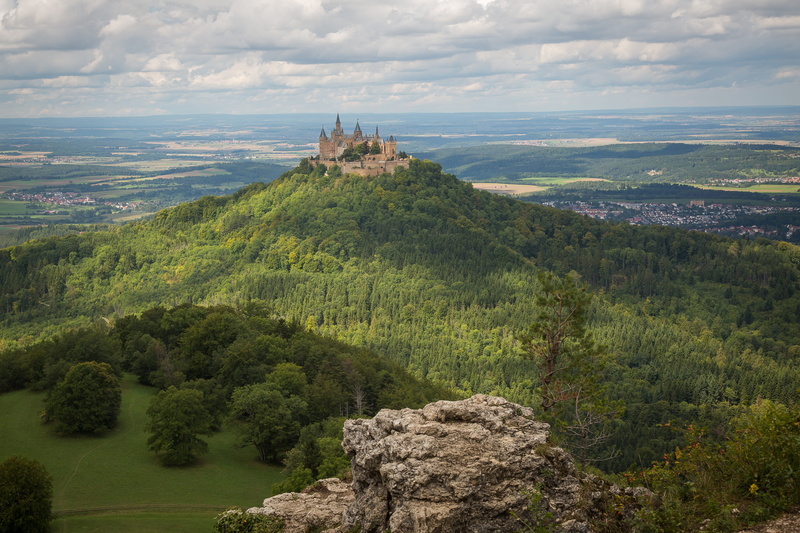 eaves, sky, scenics - nature, land, built structure, building exterior, tranquil scene, alb eaves, swabian alb, no people, photo, tree, hohenzollern castle