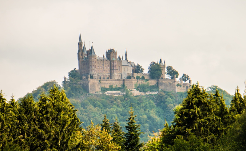 fortress, summit castle, green color, swabian alb, forest, castle wall, ancestral castle, built structure, baden württemberg, mountain, sky, 4K, hohenzollern