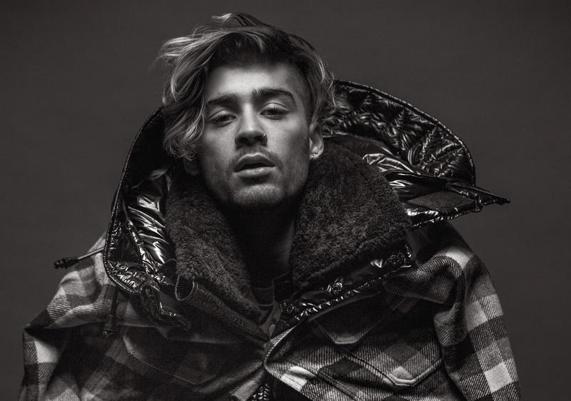 mature adult, indoors, malik, contemplation, portrait, adult, warm clothing, waist up, zayn, front view, hairstyle, leather jacket, hood - clothing, looking