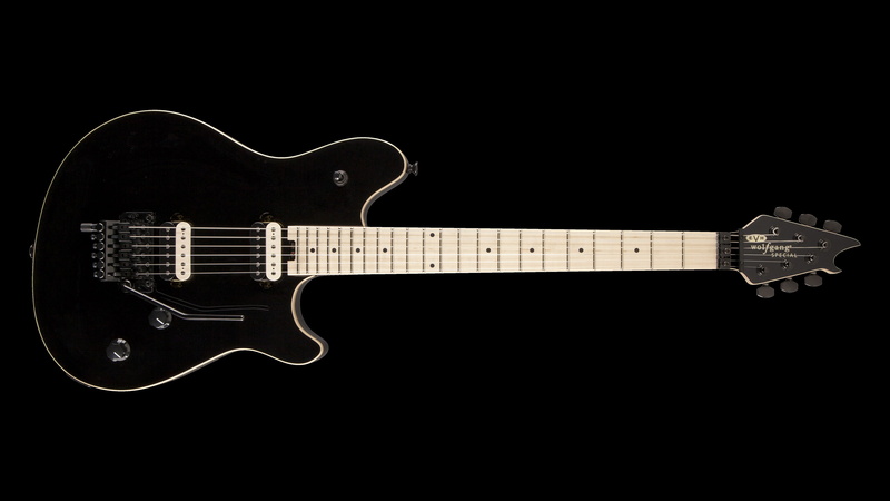 arts culture and entertainment, cut out, single object, fretboard, studio shot, copy space, rock music, black background, electric guitar, EVH Wolfgang