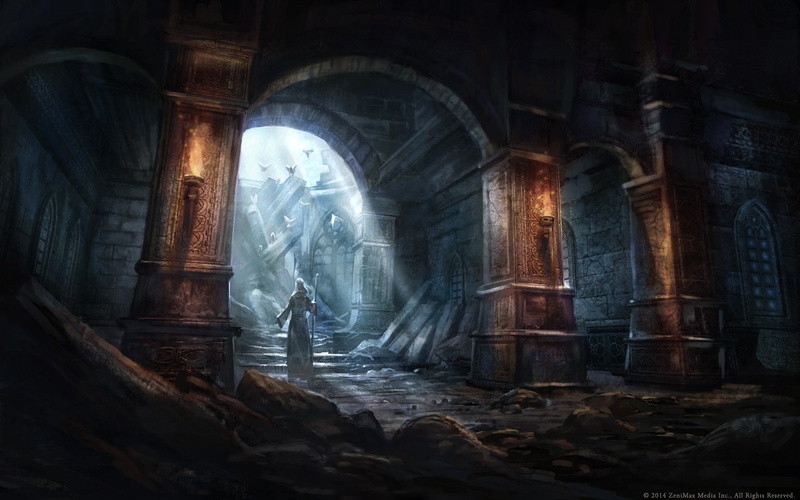 horror, built structure, spirituality, ruined, dark, mystery, The Elder Scrolls Online, arch, spooky, history, 720P, the past, no people, architecture