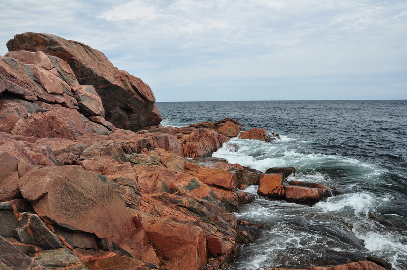 rock, horizon over water, scenics - nature, sky, beach, rocky coastline, 4K, land, motion, no people, outdoors, nature, cloud - sky, wave, tranquility