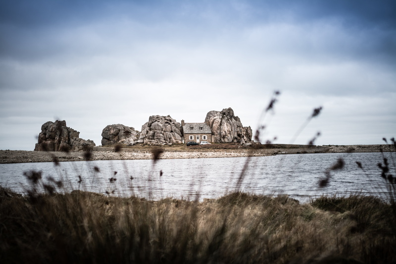 land, brown, sea, france, ocean, cold, house, water, built structure, outdoors, europe, famous, alone, rock, panoramic, mountain, architecture, winter
