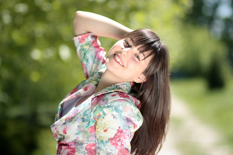 beauty, adult, hair, brown hair, outdoors, toothy smile, portrait, casual clothing, young adult, 2K, young women, fashion, women, emotion, teeth, one person