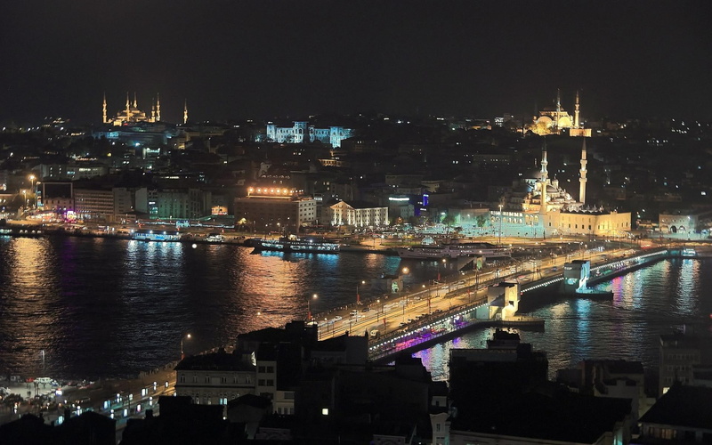galata, magical, turkey, s, animals, night, bridge, 1080P, istanbul