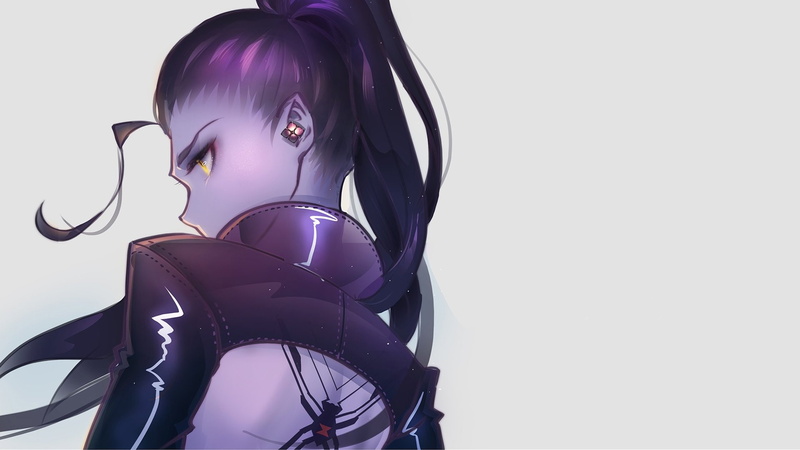 1080P, copy space, Widowmaker (Overwatch), art, innocence, games, leisure activity, child, nature, white background, wall - building feature, portrait