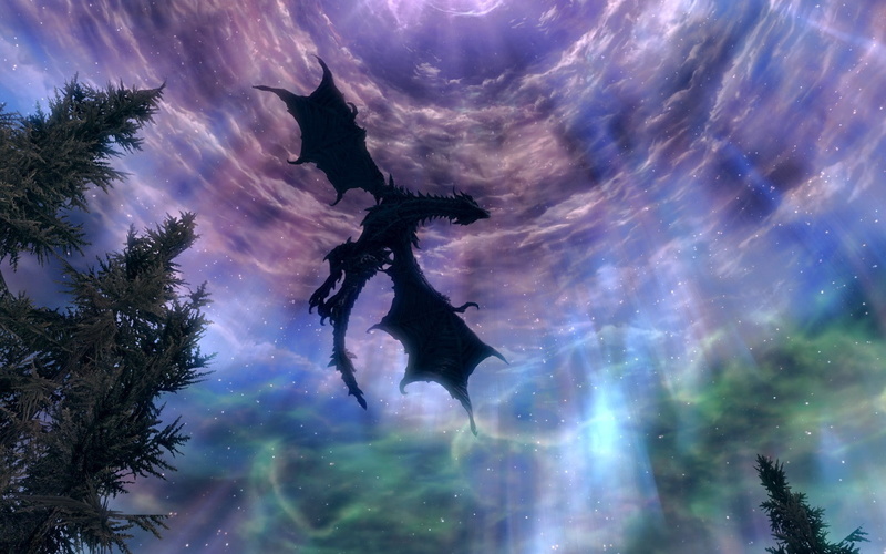 sculpture, The Elder Scrolls V: Skyrim, statue, 720P, cloud - sky, outdoors, tree, male likeness, art and craft, creativity, festival, sky, nature, plant