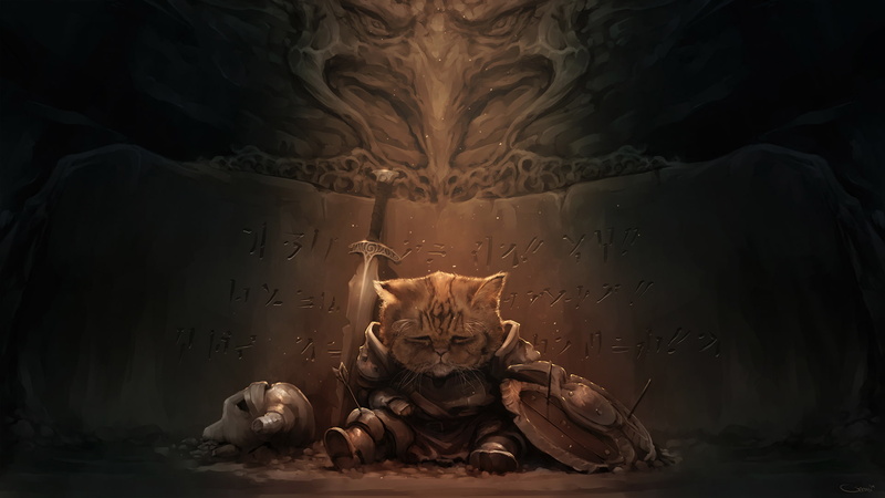 arrow, fantasy, skyrim, hd, sword, cat, the, scrolls, 1080P, armor, elder